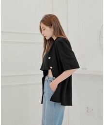 HOTPING | フロントボタンパフスリーブブラウス(シャツ/ブラウス)