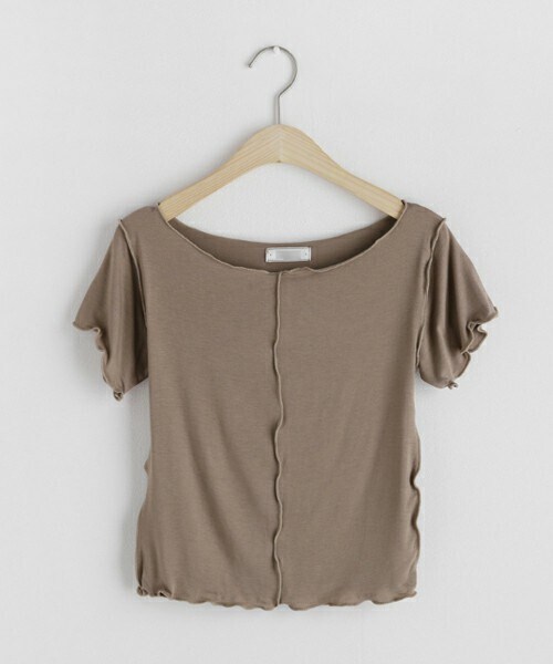 DHOLIC（ディーホリック）の「ウェーブスリムTシャツ（Tシャツ/カットソー・レディース・ホワイト/グリーン/ブラウン/ブルー/ブラック・FREE）」の3枚目の写真