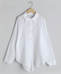 DHOLIC | ラウンドヘムストライプシャツ(シャツ/ブラウス)