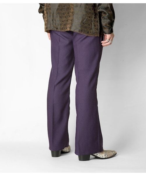 パンツ needles twill boot-cut pants Needles - Bootcut Logo-Embroidered Twill Trousers - Black