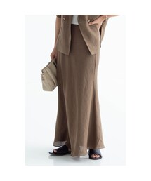 no brand | Linen Mermaid Skirt_brown(スカート)