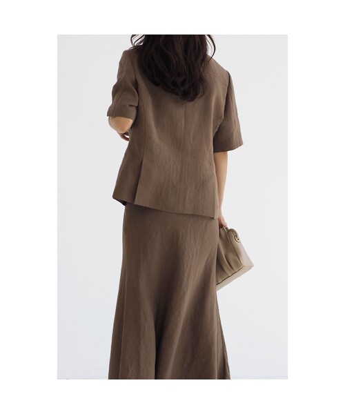 no brand（ノーブランド）の「Linen Mermaid Skirt_brown（スカート・レディース・その他）」の5枚目の写真