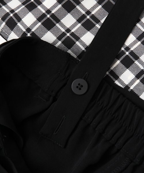 LOWRYS FARM（ローリーズファーム）の「フハク７分袖＊テーパードパンツ（ワンピース/ドレス・レディース・オフ×デニム/チェック×ブラック/ストライプ×ネイビー・Ｍ/Ｌ）」の14枚目の写真