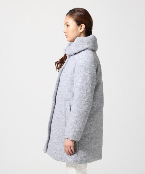 GLOBAL WORK（グローバルワーク）の「【イタリア製スライバーニット使用】スライバーナカワタコート（ジャケット/アウター・レディース・ライトグレー15/チャコールグレー19/ブルー85/ネイビー88・Ｓ/Ｍ/Ｌ）」の5枚目の写真