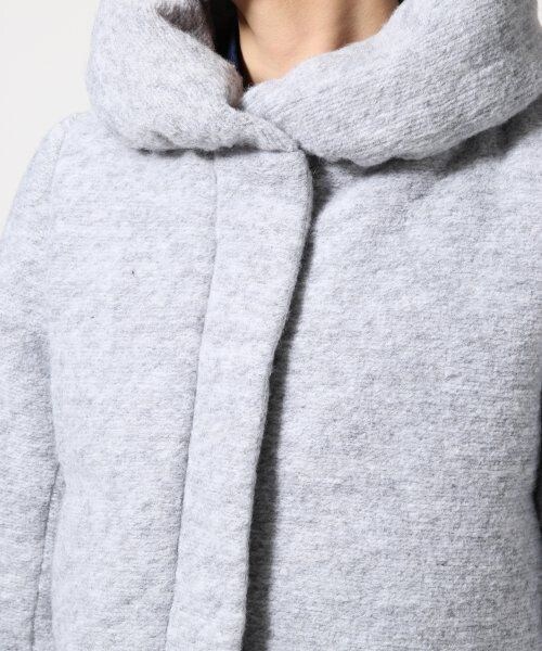 GLOBAL WORK（グローバルワーク）の「【イタリア製スライバーニット使用】スライバーナカワタコート（ジャケット/アウター・レディース・ライトグレー15/チャコールグレー19/ブルー85/ネイビー88・Ｓ/Ｍ/Ｌ）」の7枚目の写真