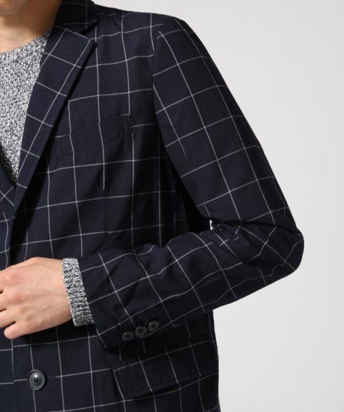 RAGEBLUE（レイジブルー）の「TRチェスターコート（ジャケット/アウター・メンズ・グレー/ネイビー/ネイビーチェック・Ｍ/Ｌ）」の11枚目の写真