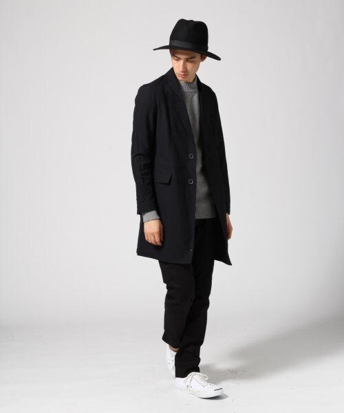 RAGEBLUE（レイジブルー）の「TRチェスターコート（ジャケット/アウター・メンズ・グレー/ネイビー/ネイビーチェック・Ｍ/Ｌ）」の8枚目の写真