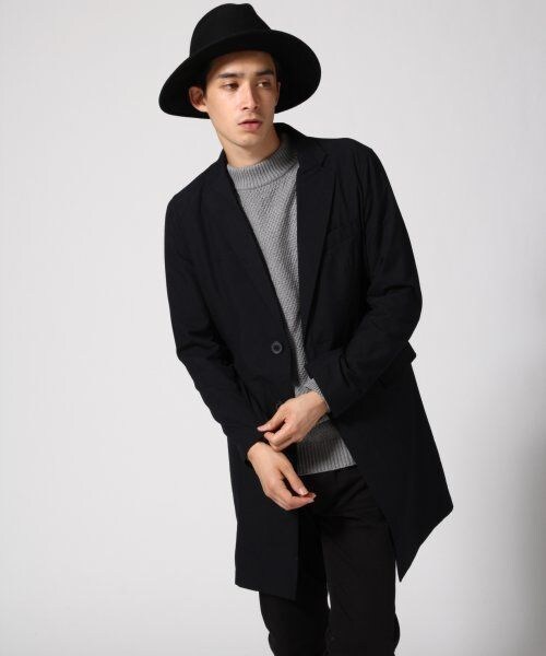 RAGEBLUE（レイジブルー）の「TRチェスターコート（ジャケット/アウター・メンズ・グレー/ネイビー/ネイビーチェック・Ｍ/Ｌ）」の2枚目の写真