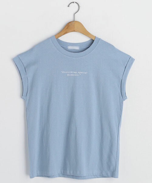 DHOLIC（ディーホリック）の「レタリングロールアップTシャツ（Tシャツ/カットソー・レディース・ホワイト/グリーン/ピンク/ブルー・FREE）」の3枚目の写真