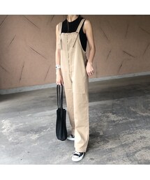 copine | 人気シリーズnewカラー登場！ゆるっと大人可愛い！フロントZIPサロペット(2color)【クリックポスト対象商品】(サロペット/オーバーオール)