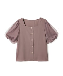 GRL | スクエアネック袖チュールブラウス(シャツ/ブラウス)