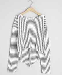 DHOLIC | バックスリットボーダーTシャツ(Tシャツ/カットソー)