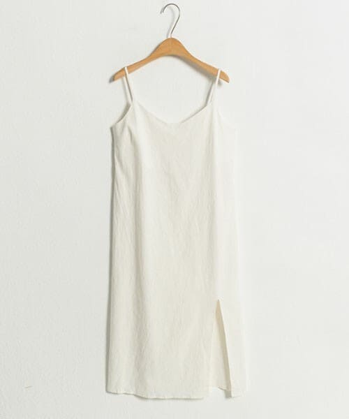 DHOLIC STYLE（ディーホリックスタイル）の「[redit] リネン混ウエストストラップワンピース（ワンピース・レディース・ベージュ/ホワイト/ブルー・FREE）」の2枚目の写真