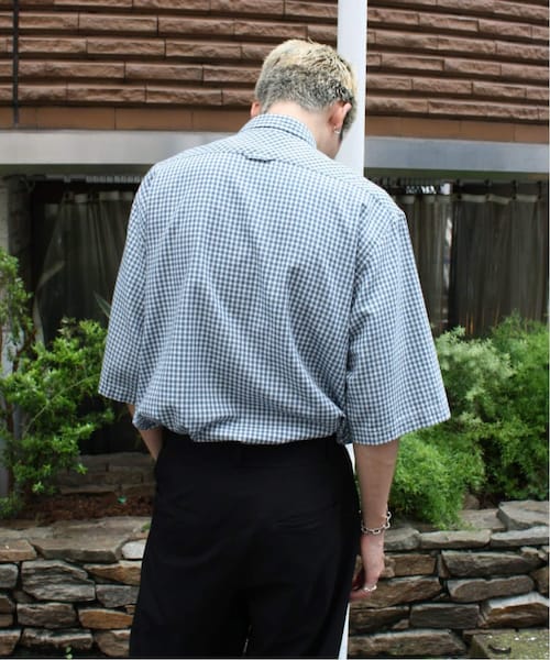 Oriens JOURNAL STANDARD(オリエンス ジャーナルスタンダード)の「Wide Check S/S SH:シャツ(トップス・ベージュ/フリー/在庫あり)」の4枚目の写真