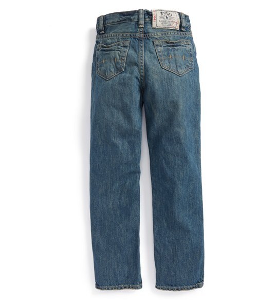 RALPH LAUREN(ラルフ ローレン)の「Ralph Lauren 'Mott' Slim Fit Jeans (Little Boys)(デニムパンツ・キッズ・Mott Wash・Little Boy 5/Little Boy 6/Little Boy 7/Little Boy 4)」の1枚目の写真
