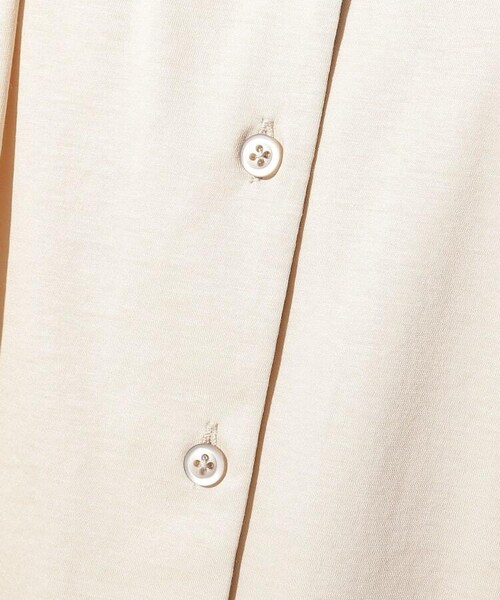 OZOC（オゾック）の「[洗える]シャーリングネックパフスリーブブラウス（トップス・レディース・オフホワイト(003)/ベージュ(052)/サックス(090)/カーキ(027)/ボルドー(064)・38(M)）」の12枚目の写真