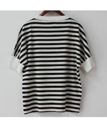 オリーブ】homspunホームスパン+Le minorボーダーカットソー オリーブ