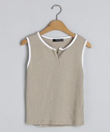 DHOLIC | 配色スリットネックスリーブレス(タンクトップ)