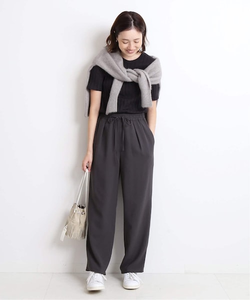 SLOBE IENA＊スローブイエナ＊ドライツイル ペグトップパンツ SLOBE IENA（スローブイエナ）の「PEツイル イージータック