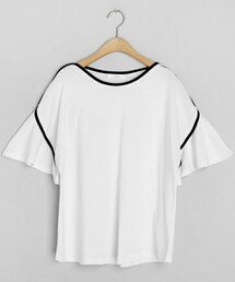 DHOLIC | 配色ラインフレアスリーブTシャツ(Tシャツ/カットソー)