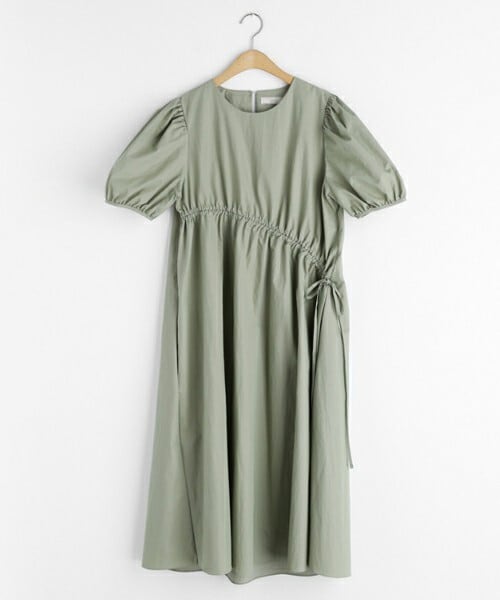 DHOLIC（ディーホリック）の「ドロストパフワンピース（ワンピース・レディース・ブルー/グリーン・FREE）」の2枚目の写真