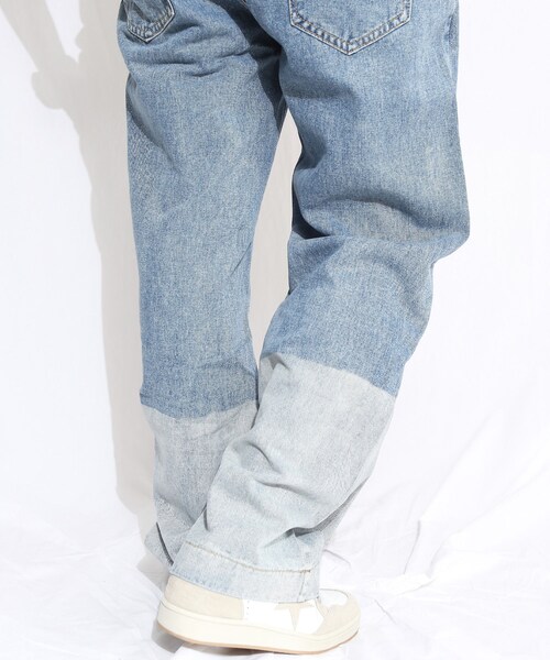 BOYSHE（ボーイシー）の「ストレート配色デニムパンツ（デニムパンツ・レディース・その他）」の14枚目の写真