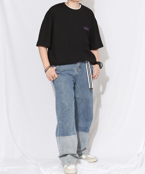 BOYSHE（ボーイシー）の「ストレート配色デニムパンツ（デニムパンツ・レディース・その他）」の10枚目の写真