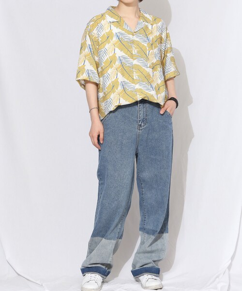 BOYSHE（ボーイシー）の「ストレート配色デニムパンツ（デニムパンツ・レディース・その他）」の13枚目の写真