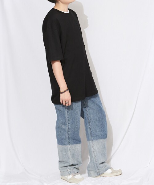 BOYSHE（ボーイシー）の「ストレート配色デニムパンツ（デニムパンツ・レディース・その他）」の8枚目の写真