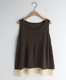 DHOLIC | コントラストフレアスリーブレス(Tシャツ/カットソー)