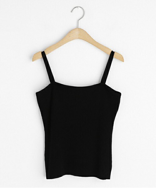DHOLIC（ディーホリック）の「ダブルストラップリブスリーブレス（キャミソール・レディース・ホワイト/ブラック/ブルー・FREE）」の2枚目の写真