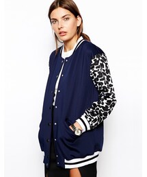 Finders Keepers | Finders Keepers Once Again Bomber with Leopard Sleeves(トップス)