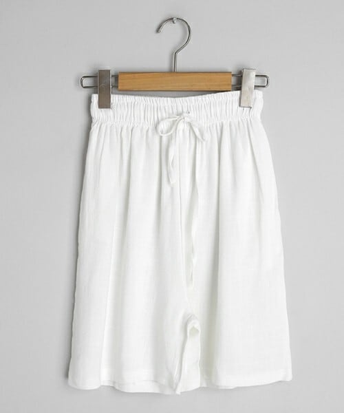 DHOLIC(ディーホリック)の「リネン混イージーショートパンツ(その他パンツ・レディース・ホワイト/ベージュ/イエロー/グリーン/ブルー/ブラック/ブラウン・FREE)」の1枚目の写真