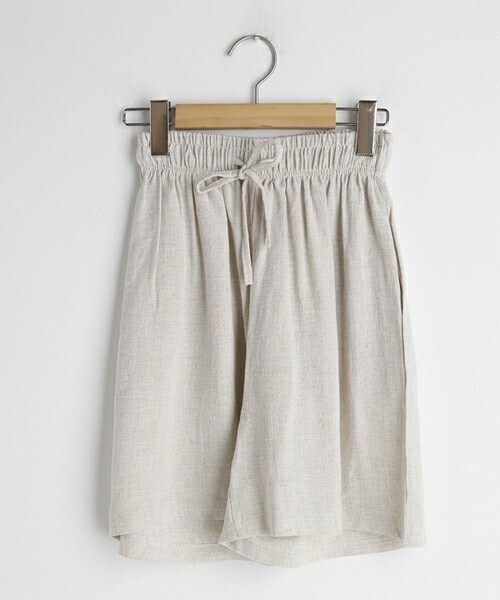 DHOLIC(ディーホリック)の「リネン混イージーショートパンツ(その他パンツ・レディース・ホワイト/ベージュ/イエロー/グリーン/ブルー/ブラック/ブラウン・FREE)」の4枚目の写真