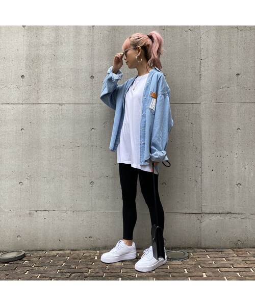 no brand（ノーブランド）の「ネームパッチデニムシャツ｢Laundry｣#6173（シャツ/ブラウス・レディース・その他）」の3枚目の写真