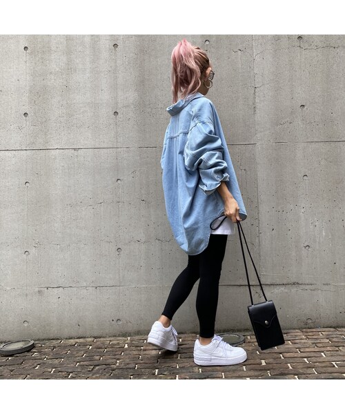 no brand（ノーブランド）の「ネームパッチデニムシャツ｢Laundry｣#6173（シャツ/ブラウス・レディース・その他）」の4枚目の写真