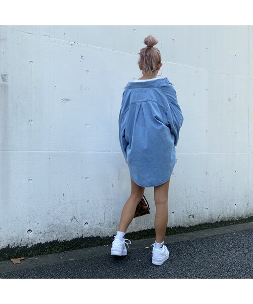 no brand（ノーブランド）の「ネームパッチデニムシャツ｢Laundry｣#6173（シャツ/ブラウス・レディース・その他）」の9枚目の写真