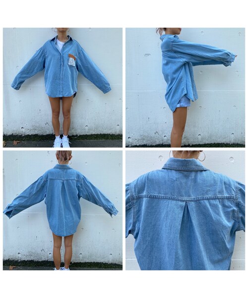 no brand（ノーブランド）の「ネームパッチデニムシャツ｢Laundry｣#6173（シャツ/ブラウス・レディース・その他）」の10枚目の写真