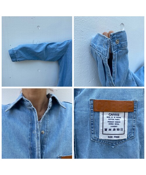 no brand（ノーブランド）の「ネームパッチデニムシャツ｢Laundry｣#6173（シャツ/ブラウス・レディース・その他）」の11枚目の写真