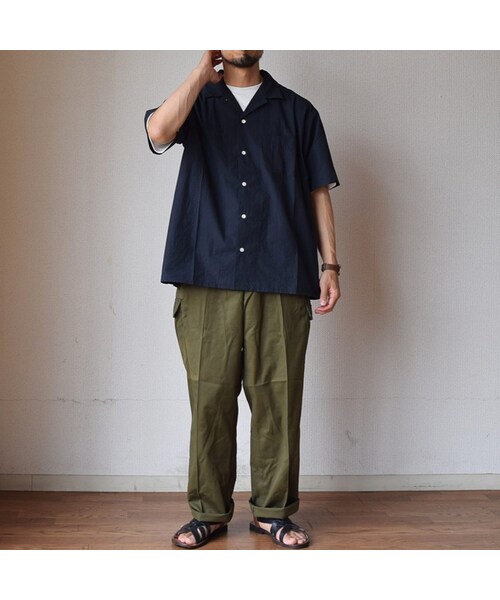EEL Products M ベージュ　メンズ　シャツ イール プロダクツ EEL Products Hanabi Shirt 花火 シャツ 半袖