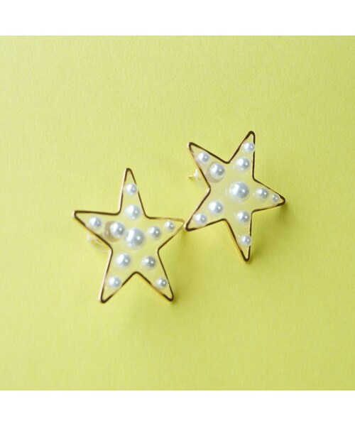 no brand（ノーブランド）の「埋め込みパール スター★ピアス（ピアス（両耳用）・レディース・その他）」の9枚目の写真