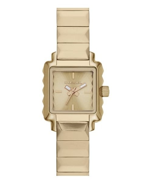 DIESEL（ディーゼル）の「DIESEL® Square Bracelet Watch, 19mm（アナログ腕時計・Gold）」の3枚目の写真
