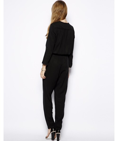 MANGO（マンゴ）の「Mango Pocket Detail Woven Jumpsuit（その他パンツ・black・S-US 6）」の4枚目の写真