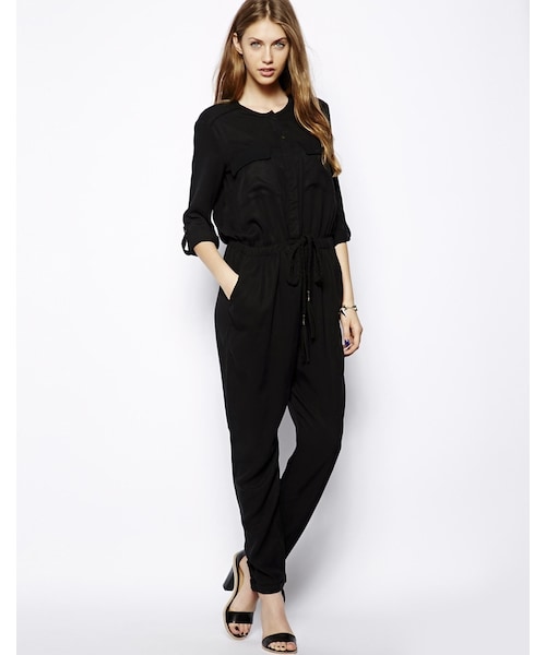 MANGO（マンゴ）の「Mango Pocket Detail Woven Jumpsuit（その他パンツ・black・S-US 6）」の3枚目の写真