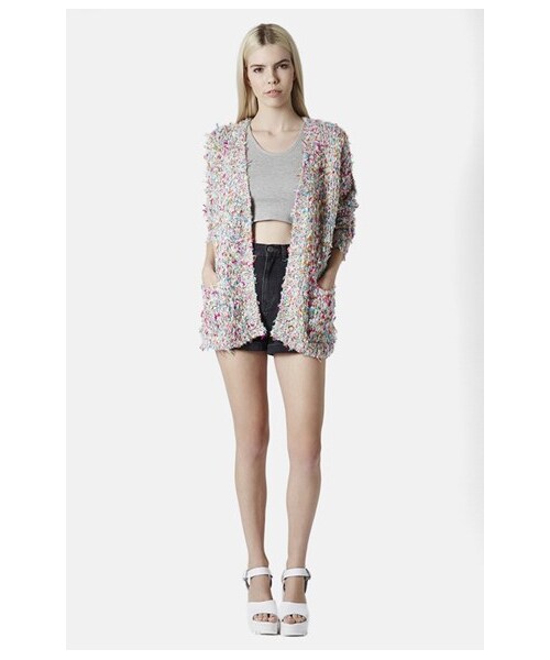TOPSHOP（トップショップ）の「Topshop Textured Multicolor Cardigan（カーディガン/ボレロ・Pink Multi・Regular 4 (0-2 US)/Regular 2 (0 US)/Regular 10 (10-12 US)）」の2枚目の写真