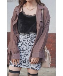 A.D.G | Monotone Flower Mini-Skirt(スカート)