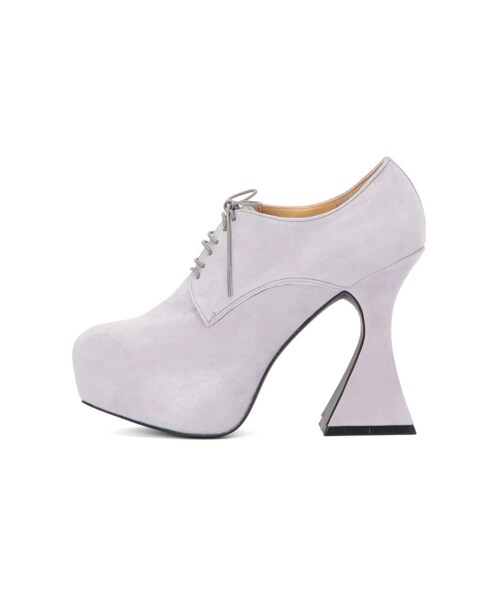 G.V.G.V.（ジーヴィージーヴィー）の「FLARED HEEL LACE UP SHOES（シューズ・レディース・GREY・M）」の4枚目の写真