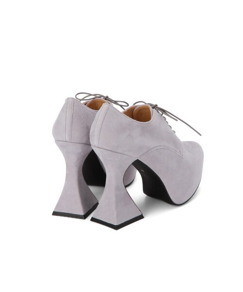 G.V.G.V.（ジーヴィージーヴィー）の「FLARED HEEL LACE UP SHOES（シューズ・レディース・GREY・M）」の3枚目の写真