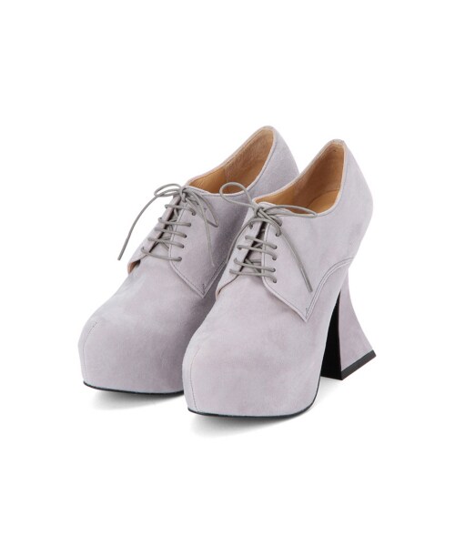 G.V.G.V.（ジーヴィージーヴィー）の「FLARED HEEL LACE UP SHOES（シューズ・レディース・GREY・M）」の2枚目の写真