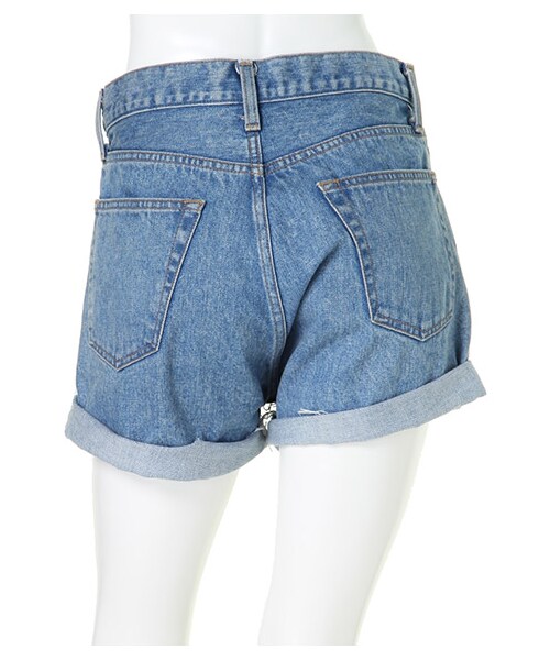 FIG&VIPER(フィグアンドバイパー)の「タックデニムショート(その他・レディース・ブルー・S/M/L)」の1枚目の写真